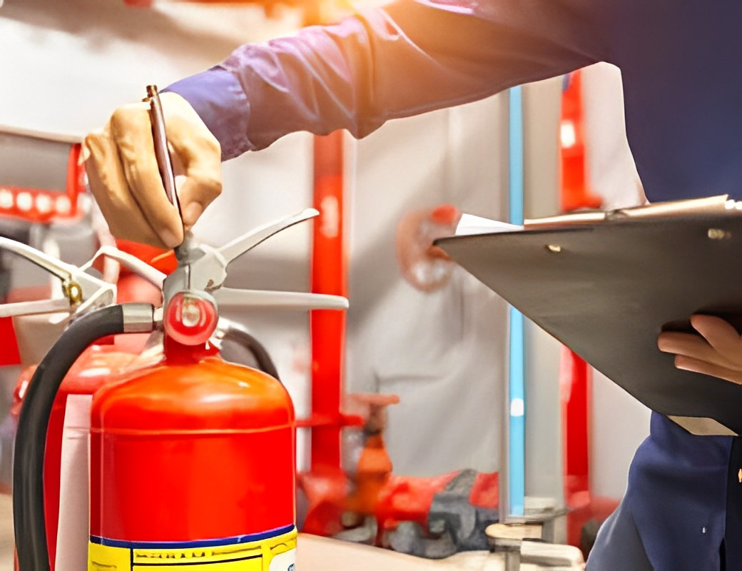 Quality checking of fire extinguisher